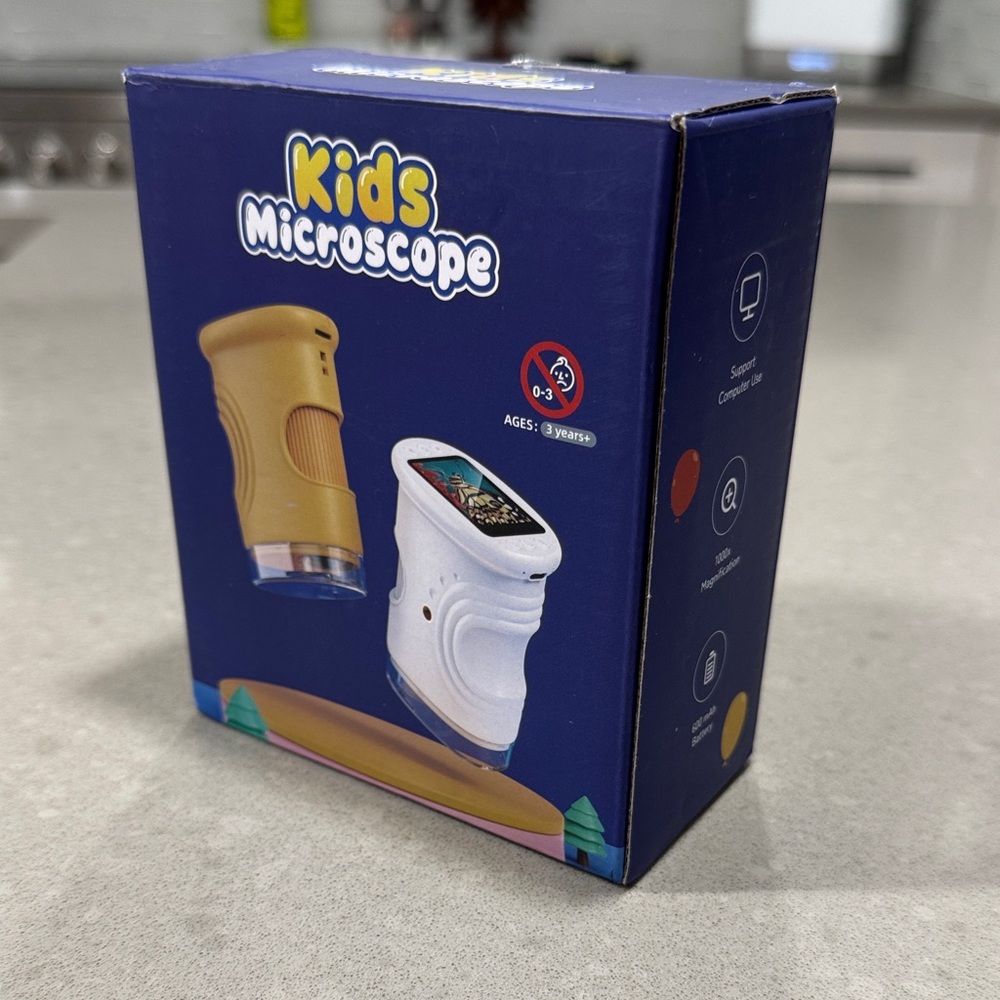 Kids Microscope Set - Yellow and White